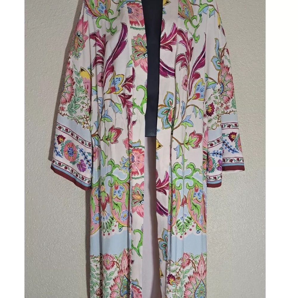 Zara Floral Kimono Robe - Picture 4 of 7